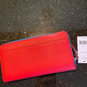 Banana republic red leather wallet.